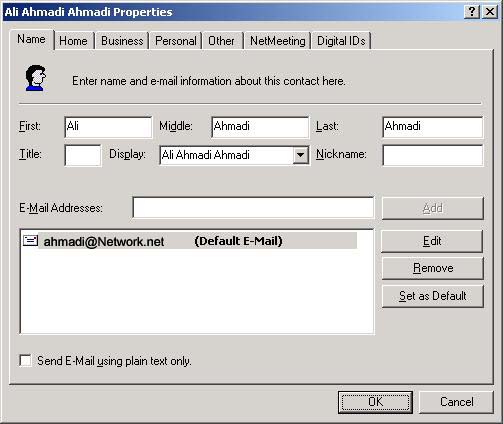 راهنماي پيكربندي و استفاده از برنامه Outlook Express outlook8